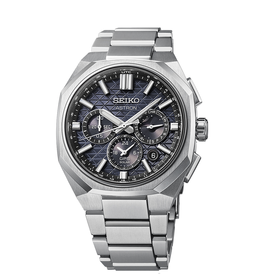 Astron GPS Solar Dual-Time Chronograph in Titanium - HAB002J1
