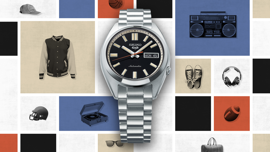 Seiko 5 Sports SNXS ‘Deep Black Wash’ Classic Sports Watch SRPK89K1 with Robust Stainless Steel Band