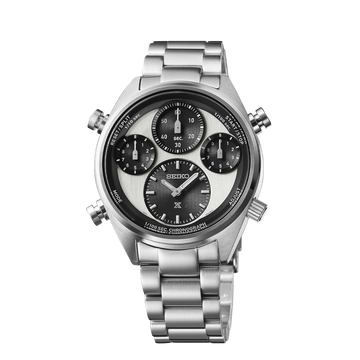 Seiko Prospex Panda One Hundredth of a Second Speedtimer Solar Chronograph Watch SFJ001P1