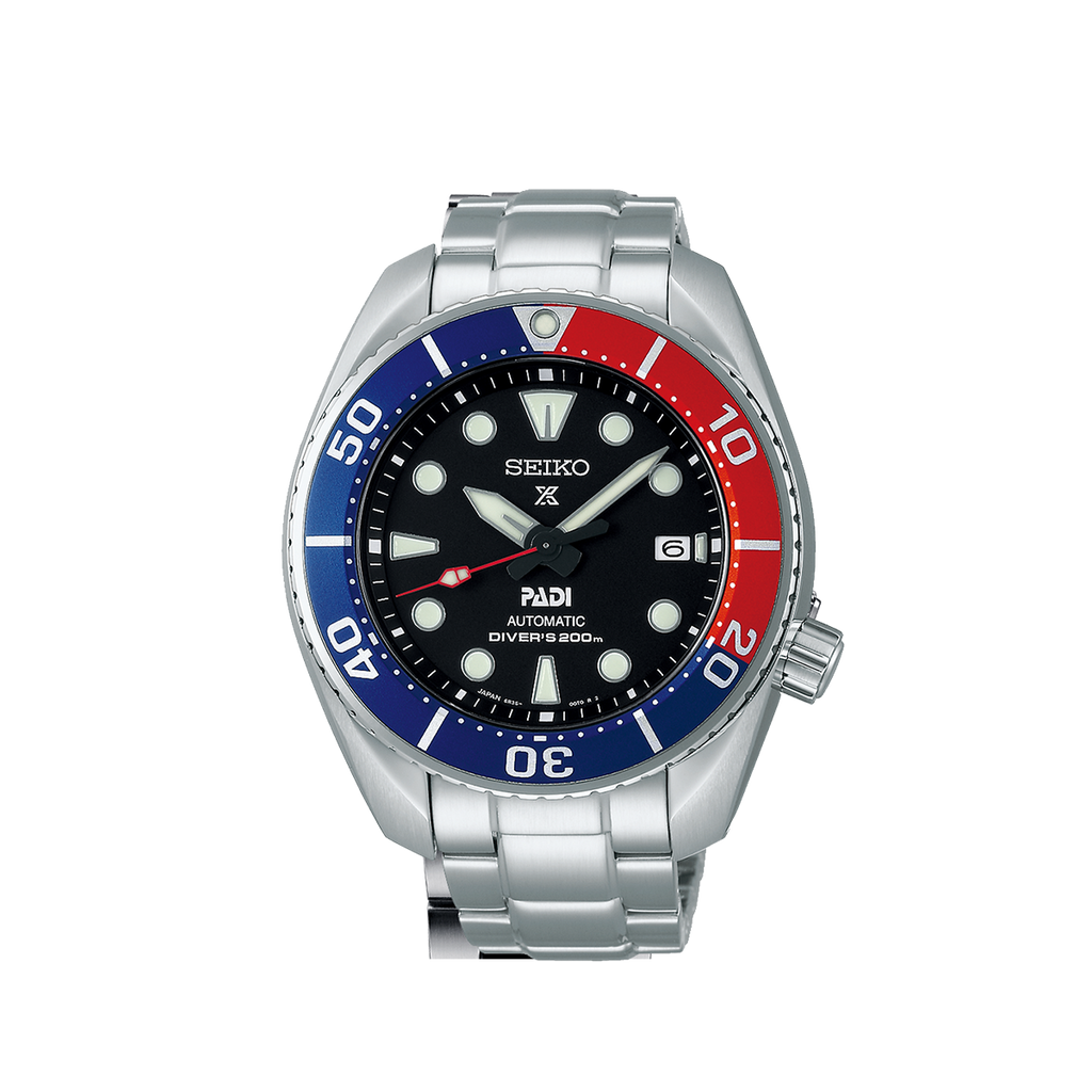 Front View of Seiko Prospex Padi Special Edition "Sumo" Watch SPB181J1