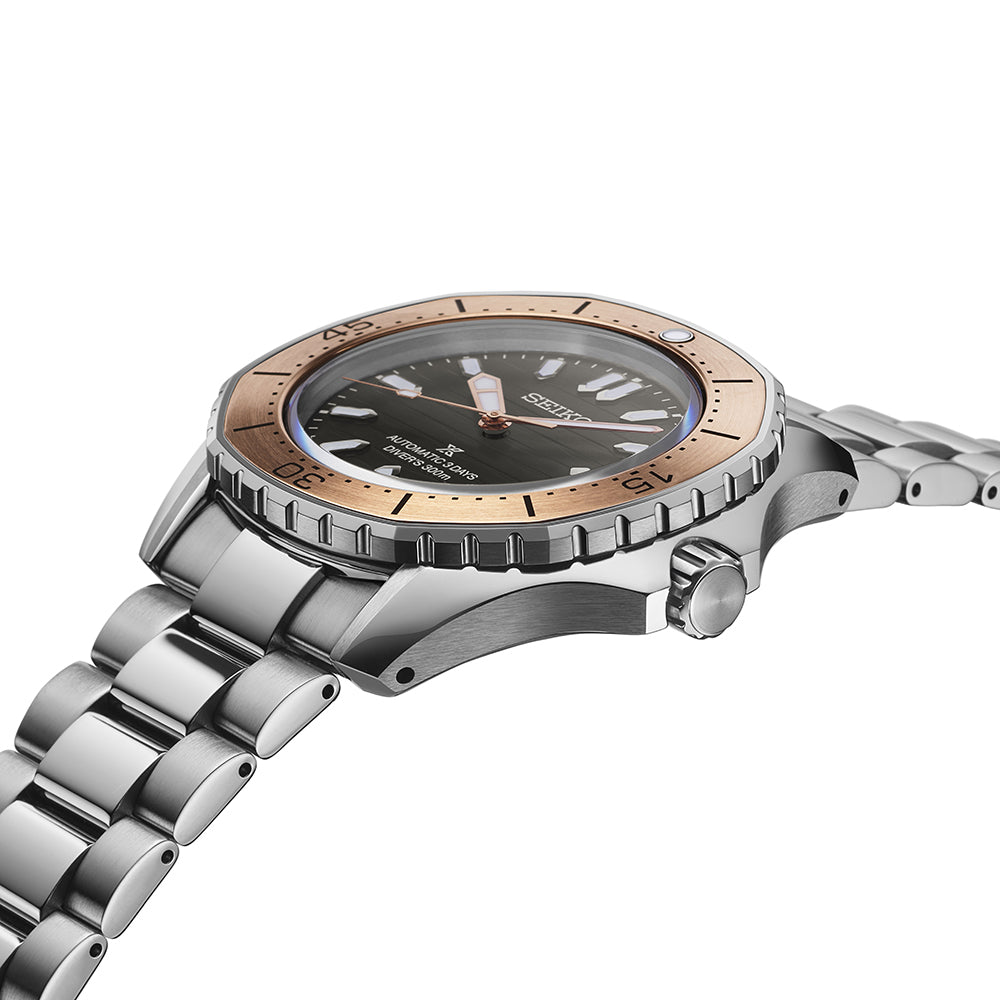 Dial Seiko Bronzo Prospex Diver's Watch In Ocean Grey And Bronze