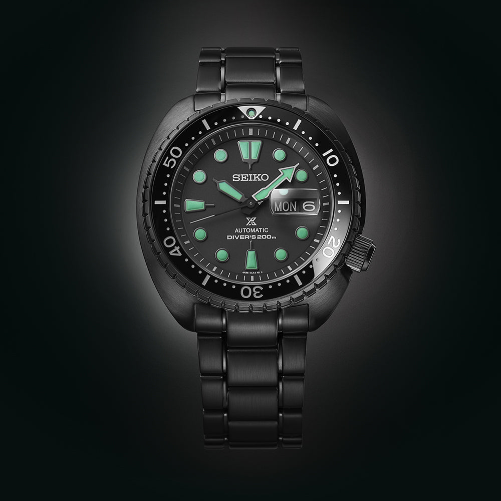 Seiko Prospex Turtle Diver’s Watch SRPK43K1 with Green ‘Lumibrite Pro
