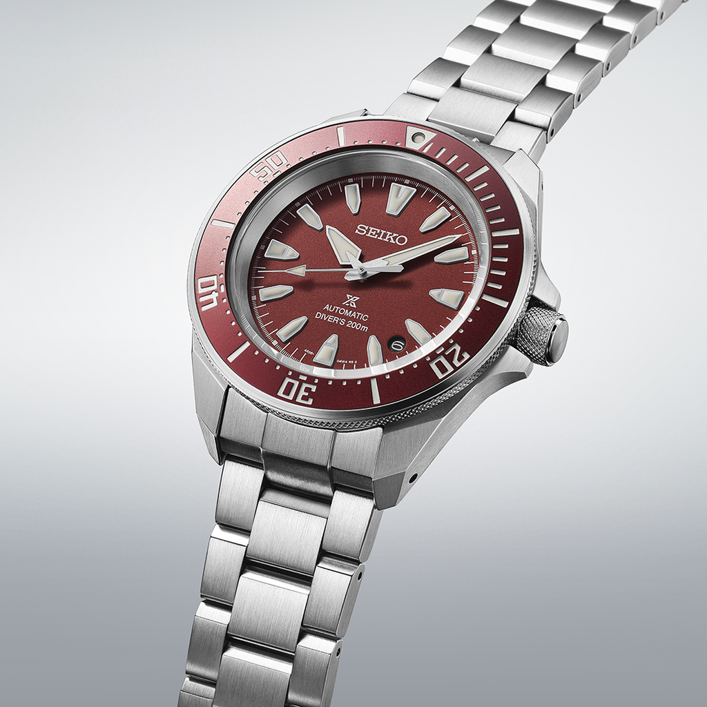 Seiko Prospex 4R Red ‘Shog-urai’ Diver Watch SRPL11K1 with Metal Band