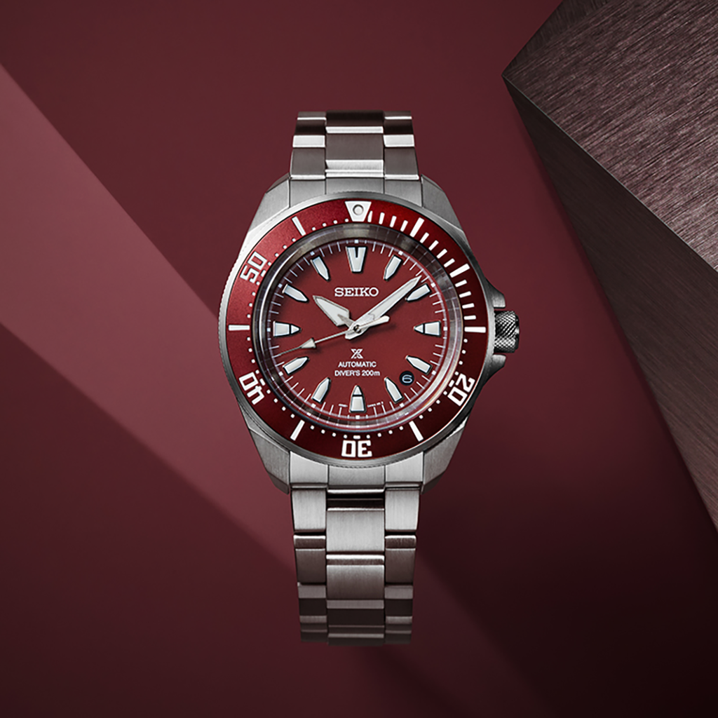 Seiko Prospex 4R Red ‘Shog-urai’ Diver Watch SRPL11K1 with a red dial