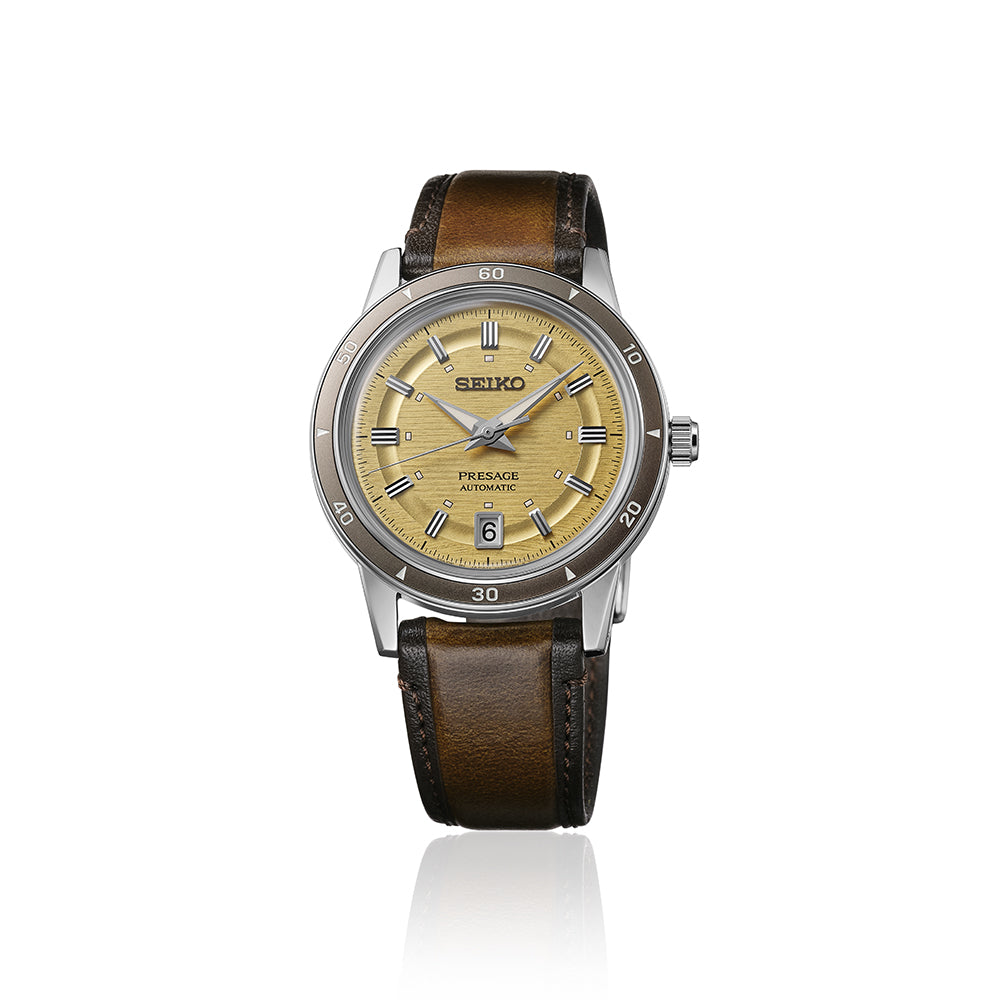 Seiko Presage Style 60's Golden Yellow Mens Watch SRPL75J1
