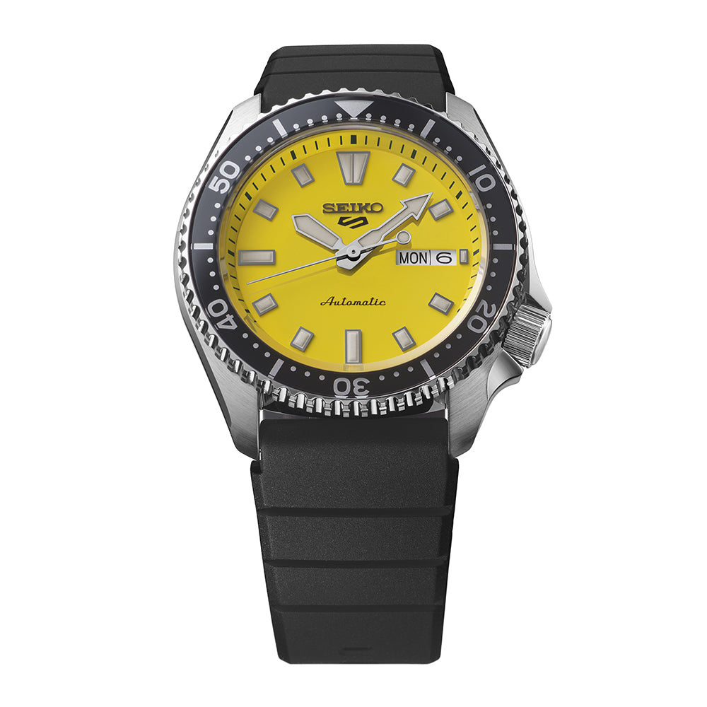 Seiko 5 Sports SKX Redux In Ki-iro Yellow Mens Watch SRPL87K1