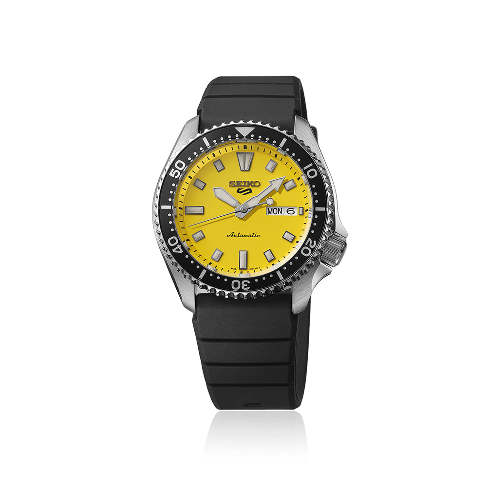 Seiko 5 Sports SKX Redux In Ki-iro Yellow Mens Watch SRPL87K1