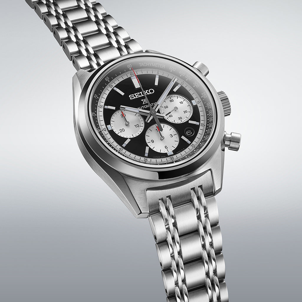 Steel Band Prospex Speedtimer ‘Glossy Black’ 1972 Mechanical Chronograph Watch SRQ053J1