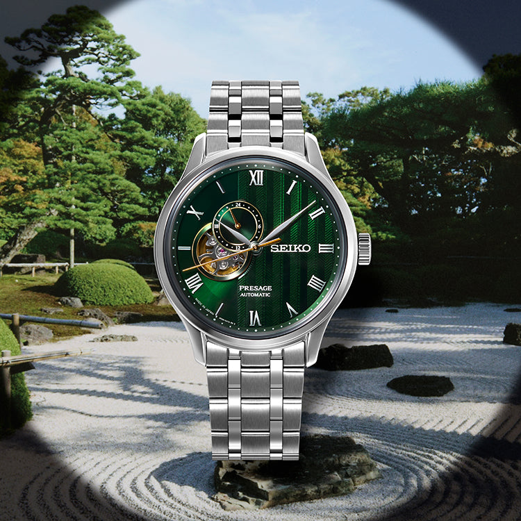 Seiko Presage Japanese Zen Gardens in Fern Green Watch SSA463J1