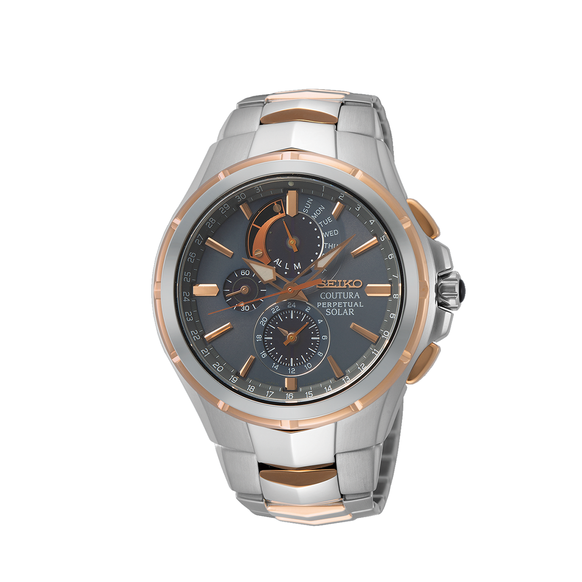 Seiko Coutura 44mm Round Grey Dial Solar Watch SSC788P9