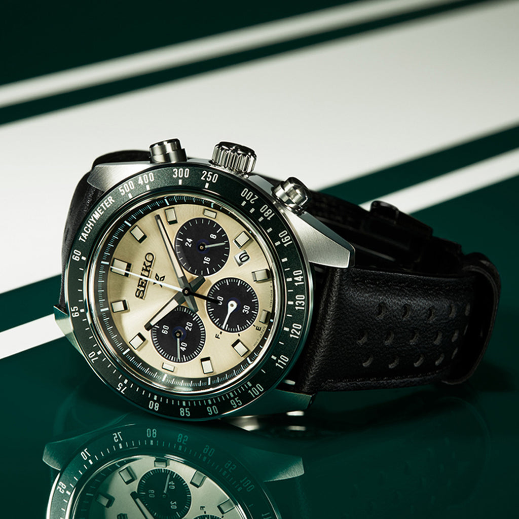 Mirrored View of Seiko Prospex Chronograph Watch SSC943P1