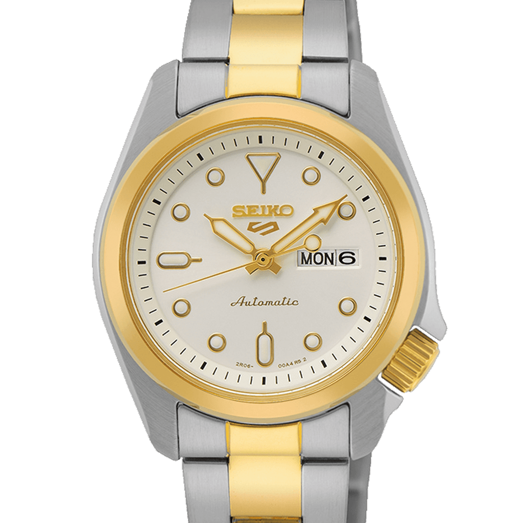 Closeup of Seiko 5 Sports Compact Watch SRE004K1