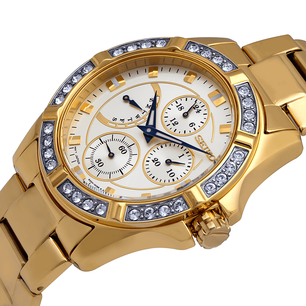 Close-up of Seiko Lord Multi-function Watch SRLZ86P1