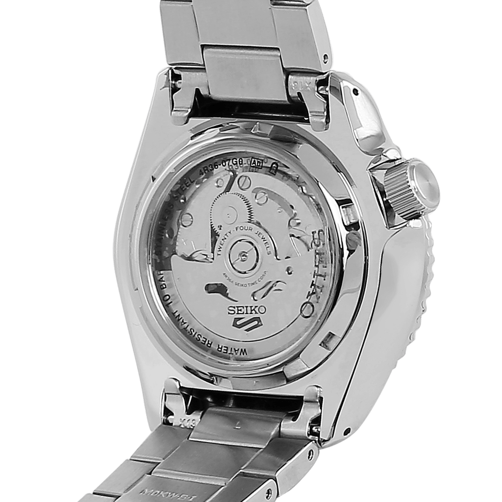 See Through Back View of Seiko 5 Sports Watch SRPD63K1