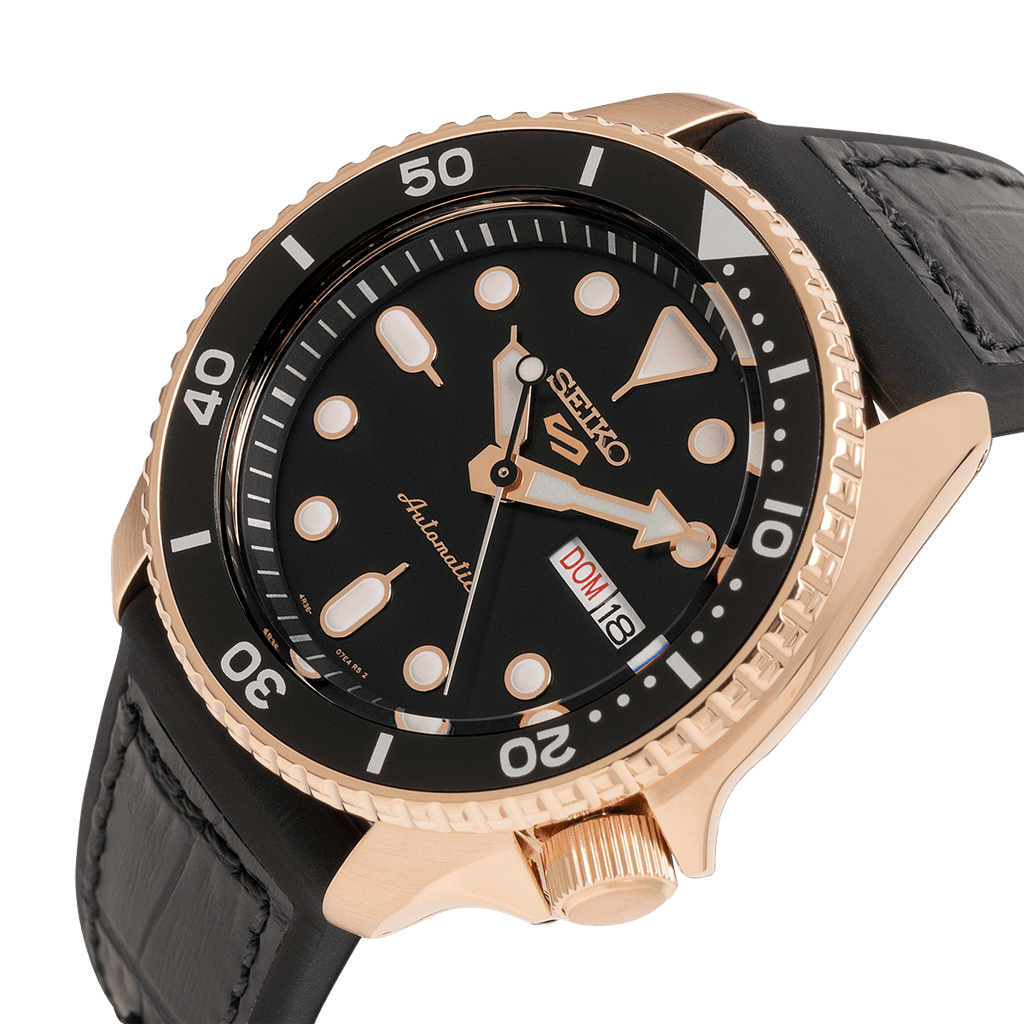 Closeup of Seiko 5 Sports Automatic Watch SRPD76K1