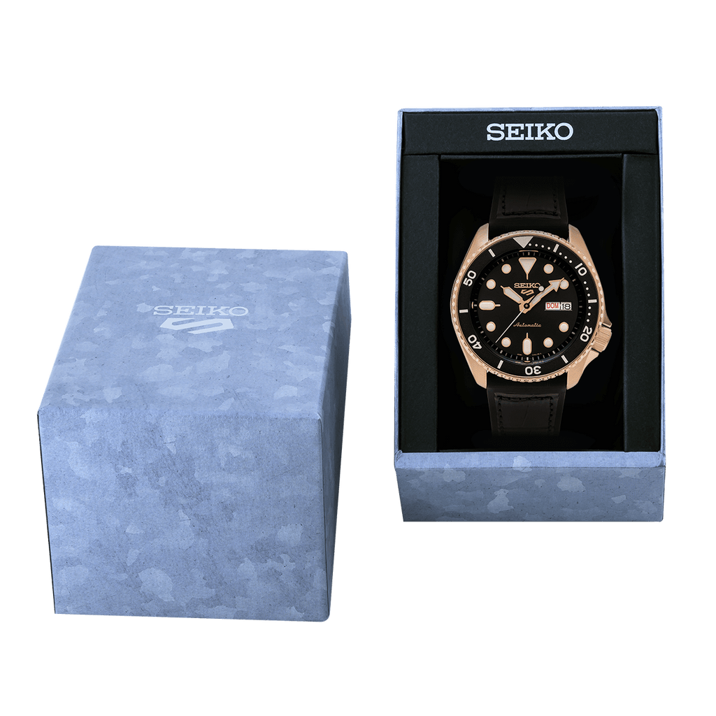 Seiko 5 Sports Automatic Watch SRPD76K1 with Blue Luxury Display Box
